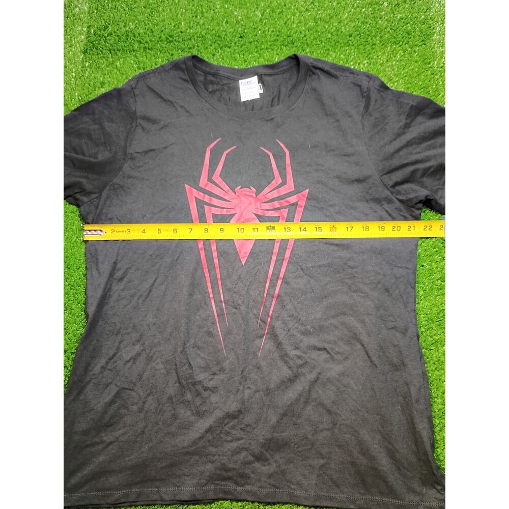 Marvel Spider-Man Red Logo Black Graphic T-Shirt XL New - Picture 4 of 6